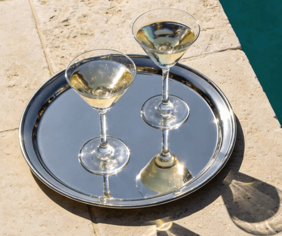 coupe-champagne-plateau-argent-bord-piscine