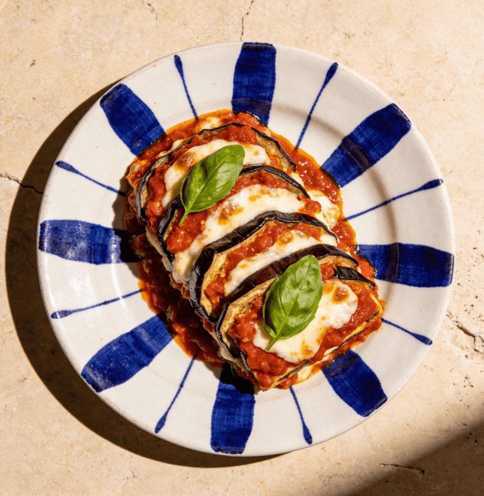 parmigiana aubergine mozzarella sauce tomate