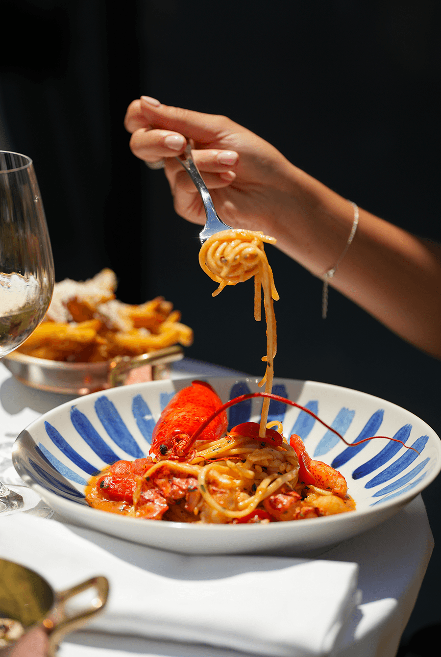 linguine homard restaurant rogina sauce