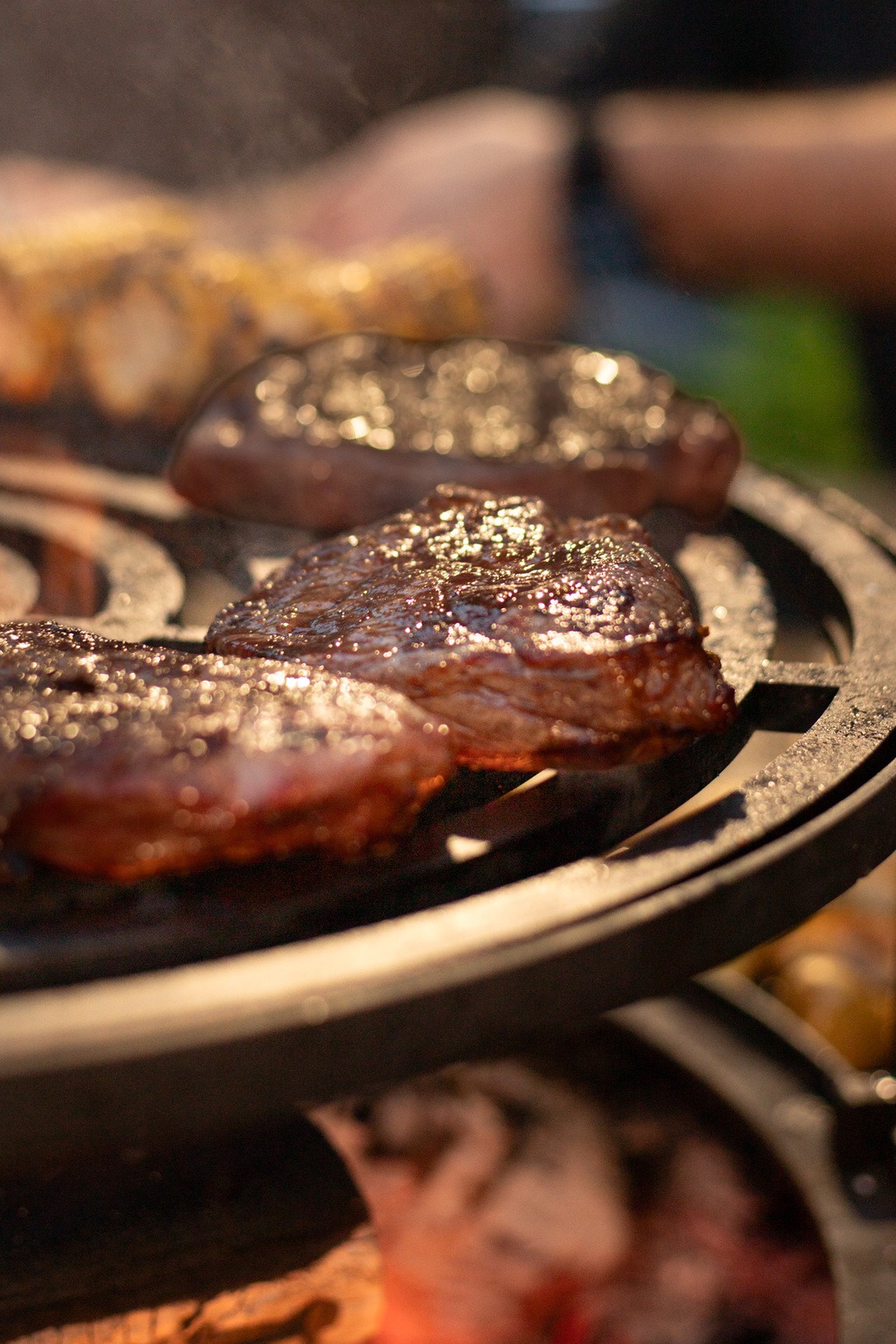 viande sur le brasero